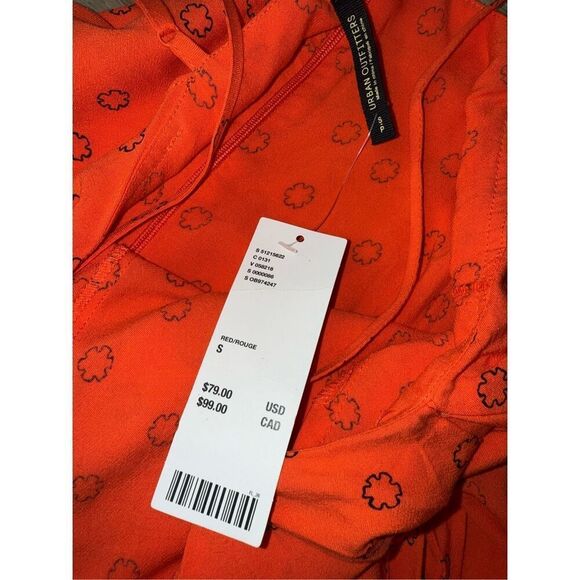 Urban Outfitters Orange Linen Ooh La La Side Slit Romper Maxi Dress Size S - Picture 9 of 11